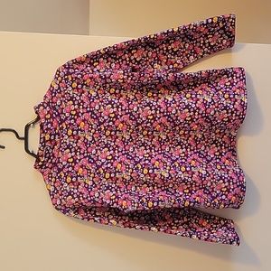 Vintage Floral Mock Neck Top